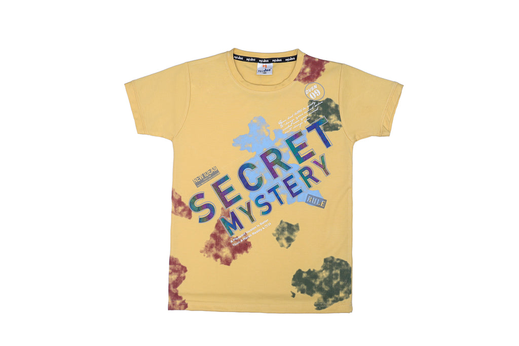 Yellow printed T-shirt for kids