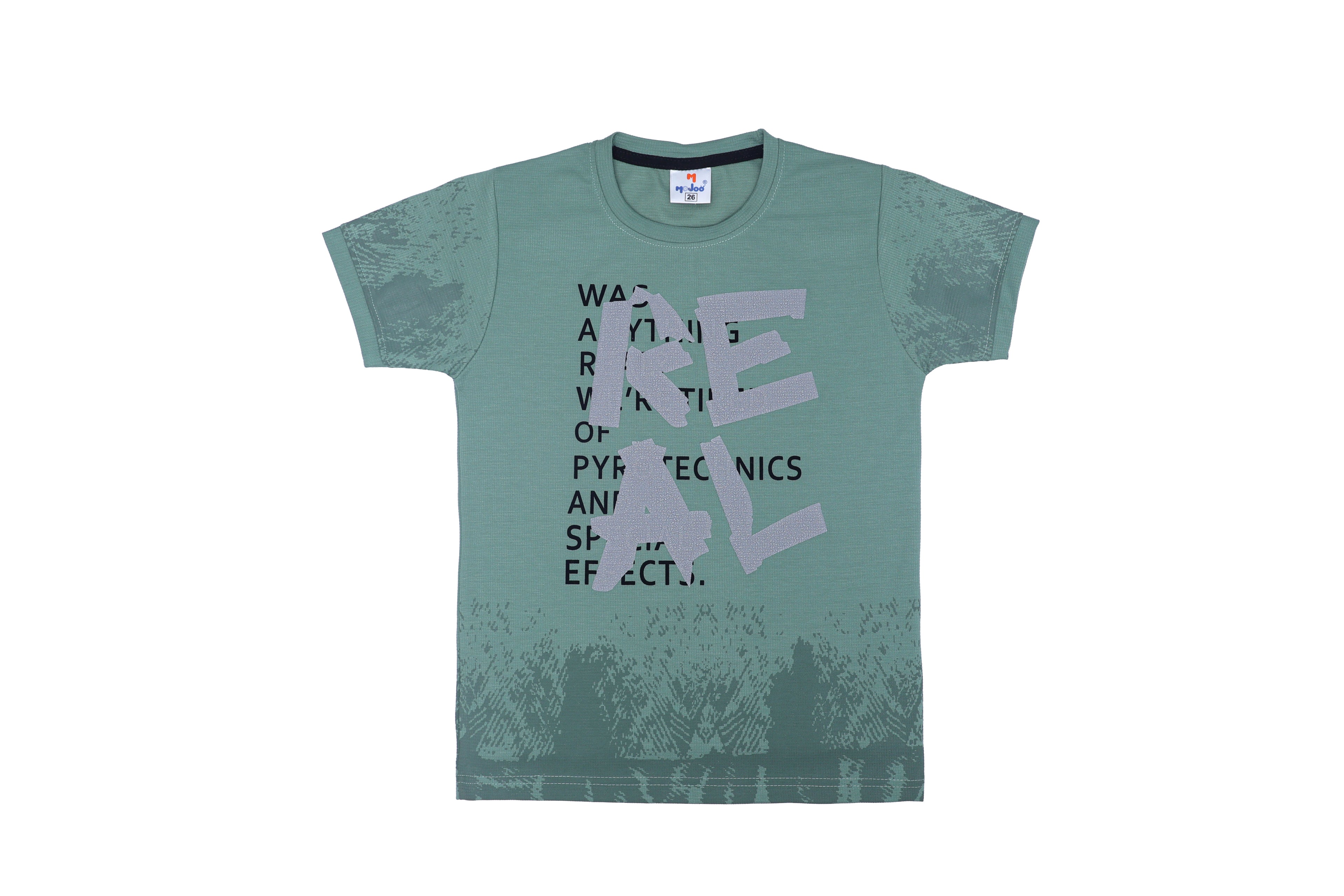 Teal printed t-shirt for kids
