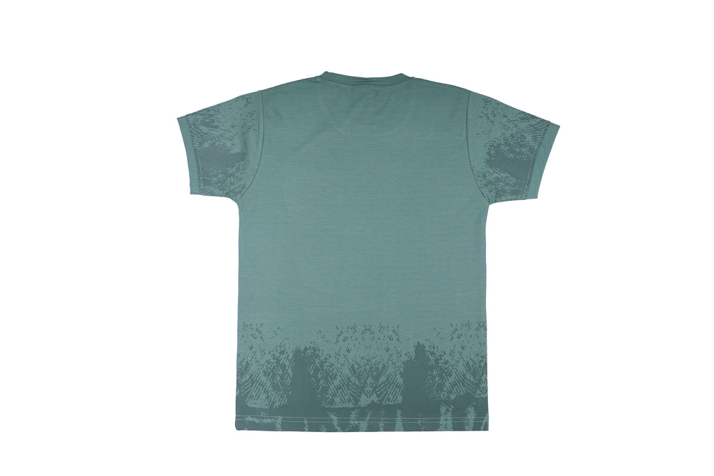Teal printed t-shirt for kids