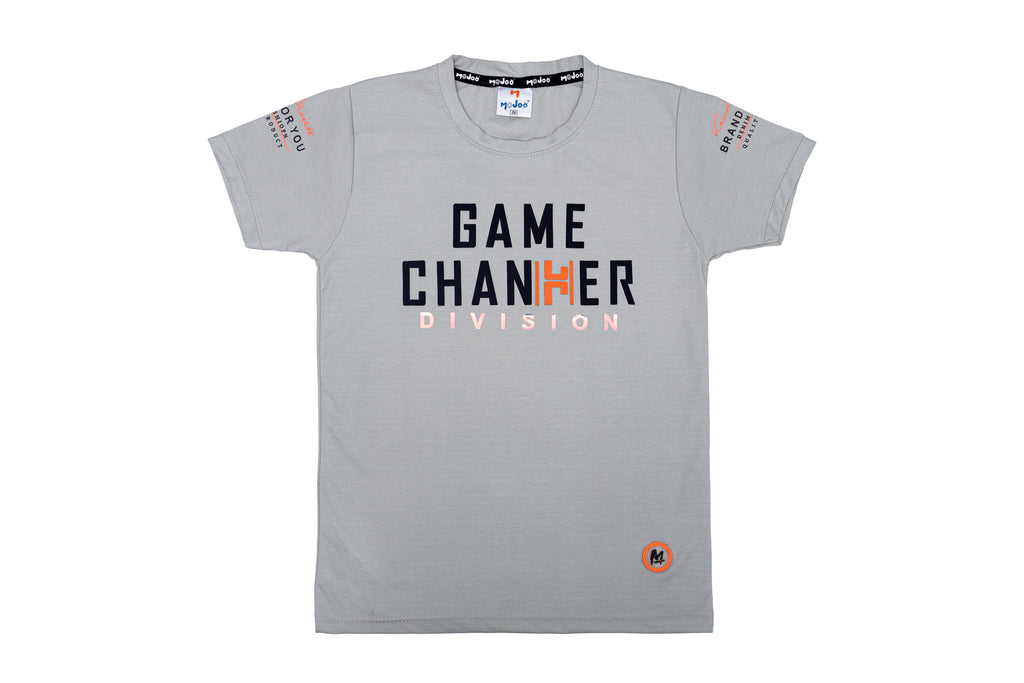 printed grey t-shirt for kids