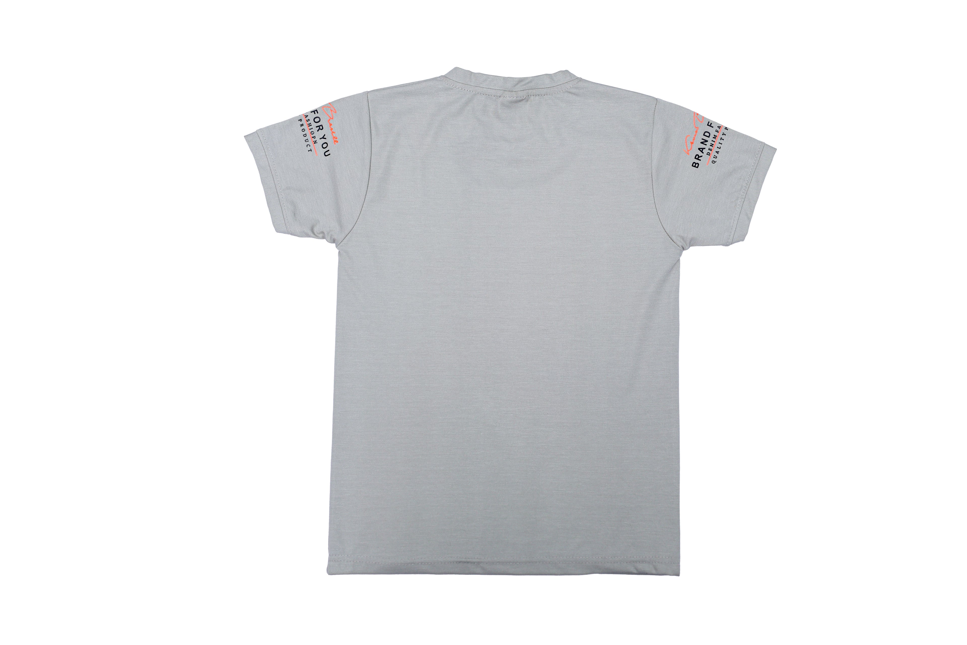 printed grey t-shirt for kids