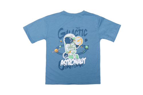 boys printed astronaut tshirt front back printed 8-12 years