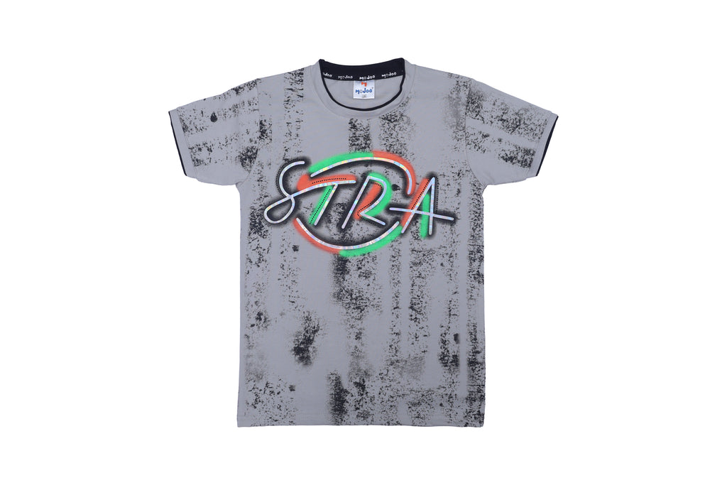 Boys Printed T-Shirt Neon Printed Cotton
