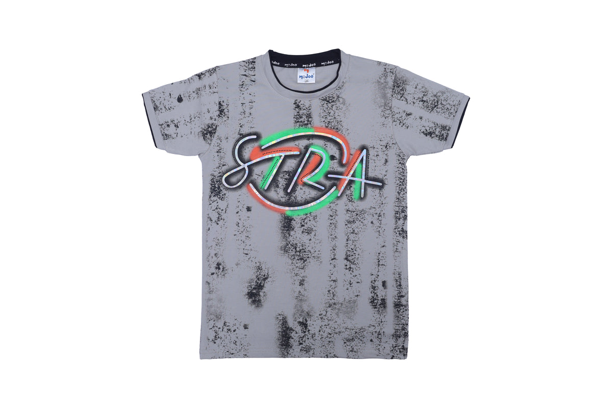 Boys Printed T-Shirt Neon Printed Cotton
