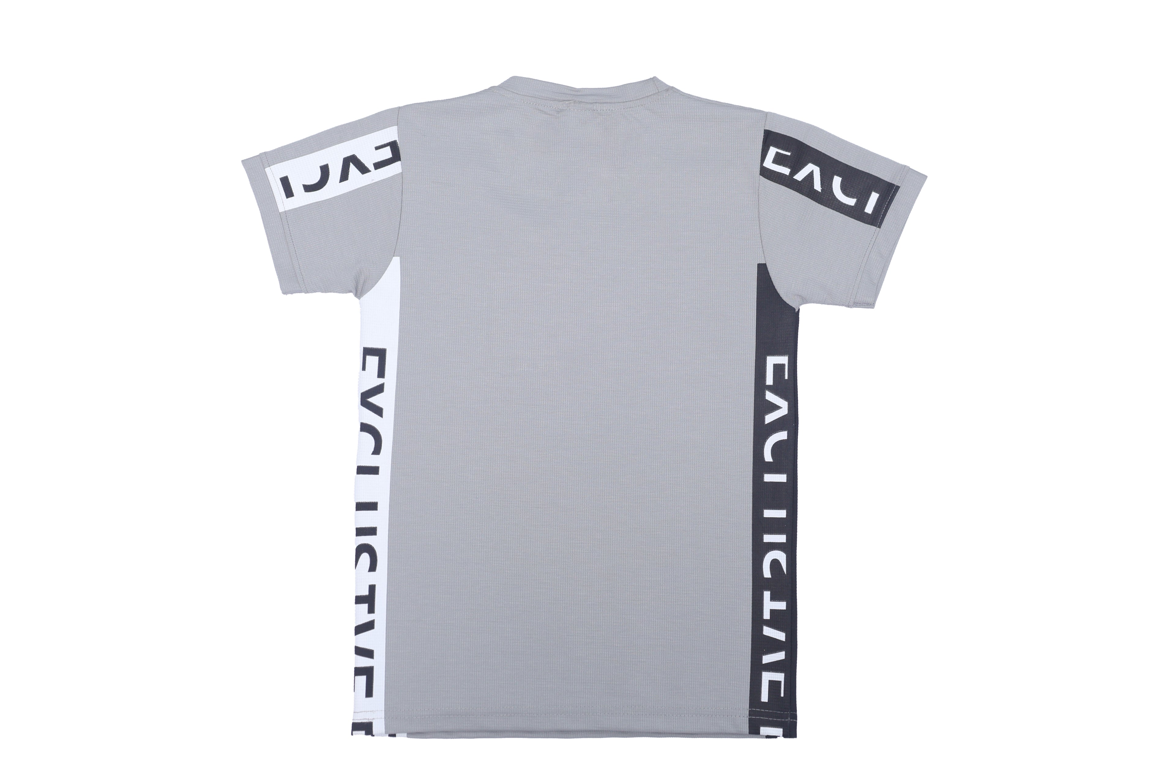 Boys Printed T-Shirt grey designer print Cotton for kids