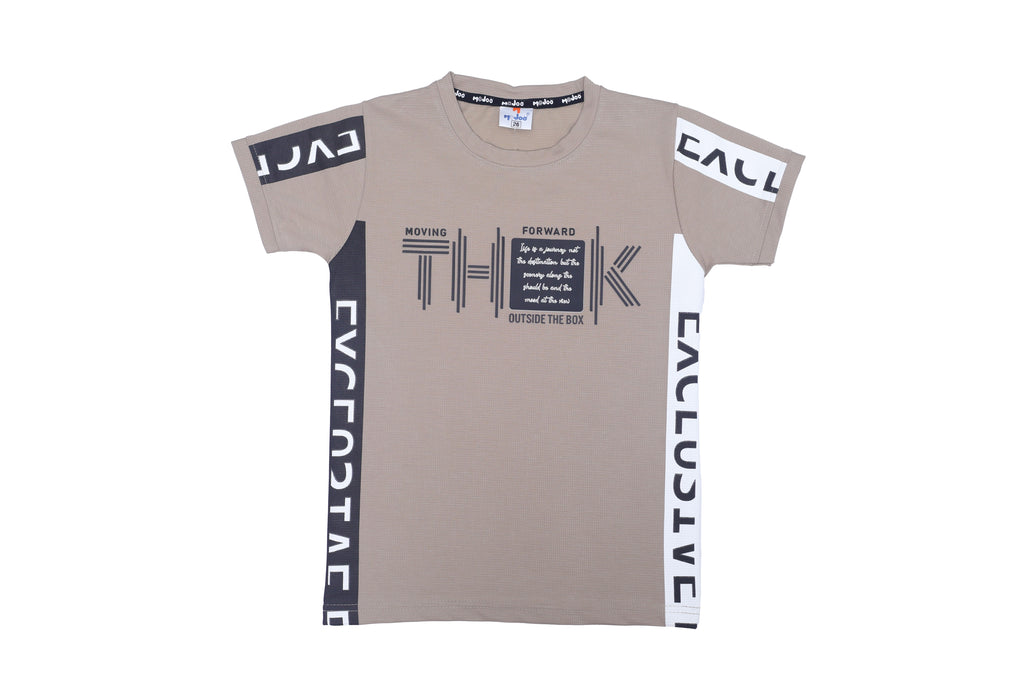 Boys Printed T-Shirt coffee designer print Cotton for kids