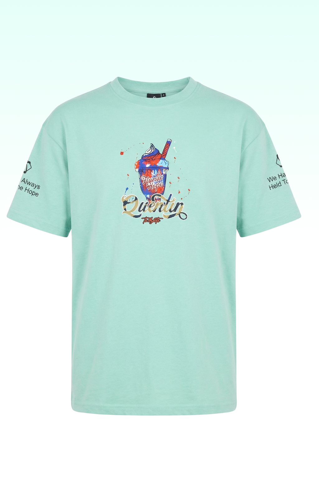Oversize Light Blue Printed T-shirt for Boys