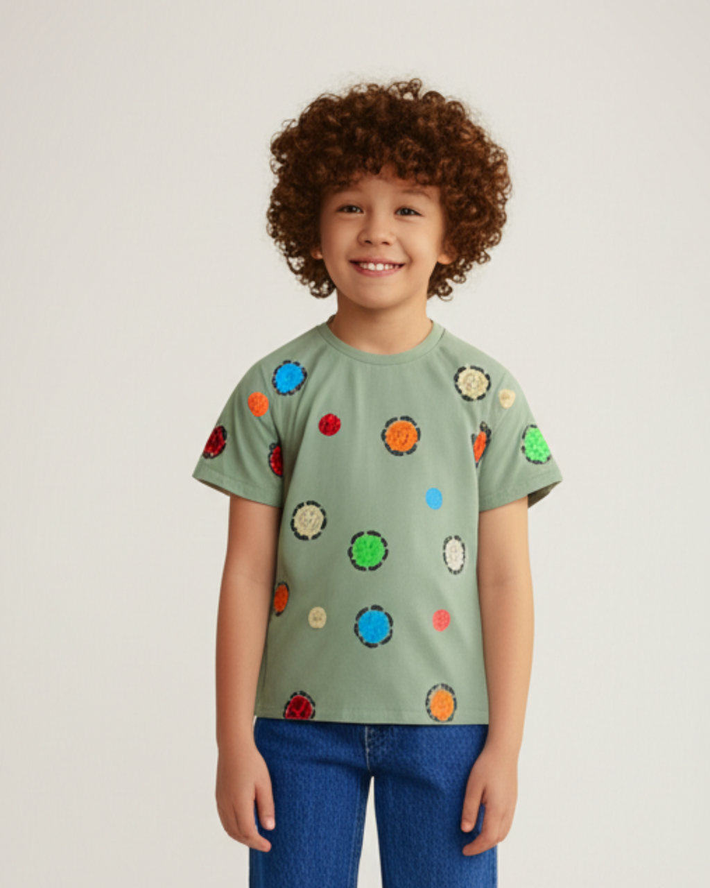 Boys Printed T-Shirt multicolour designer print Cotton for kids