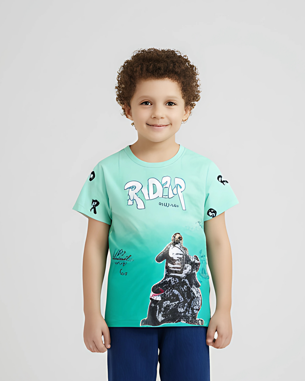 Boys Printed T-Shirt multicolour designer print Cotton for kids