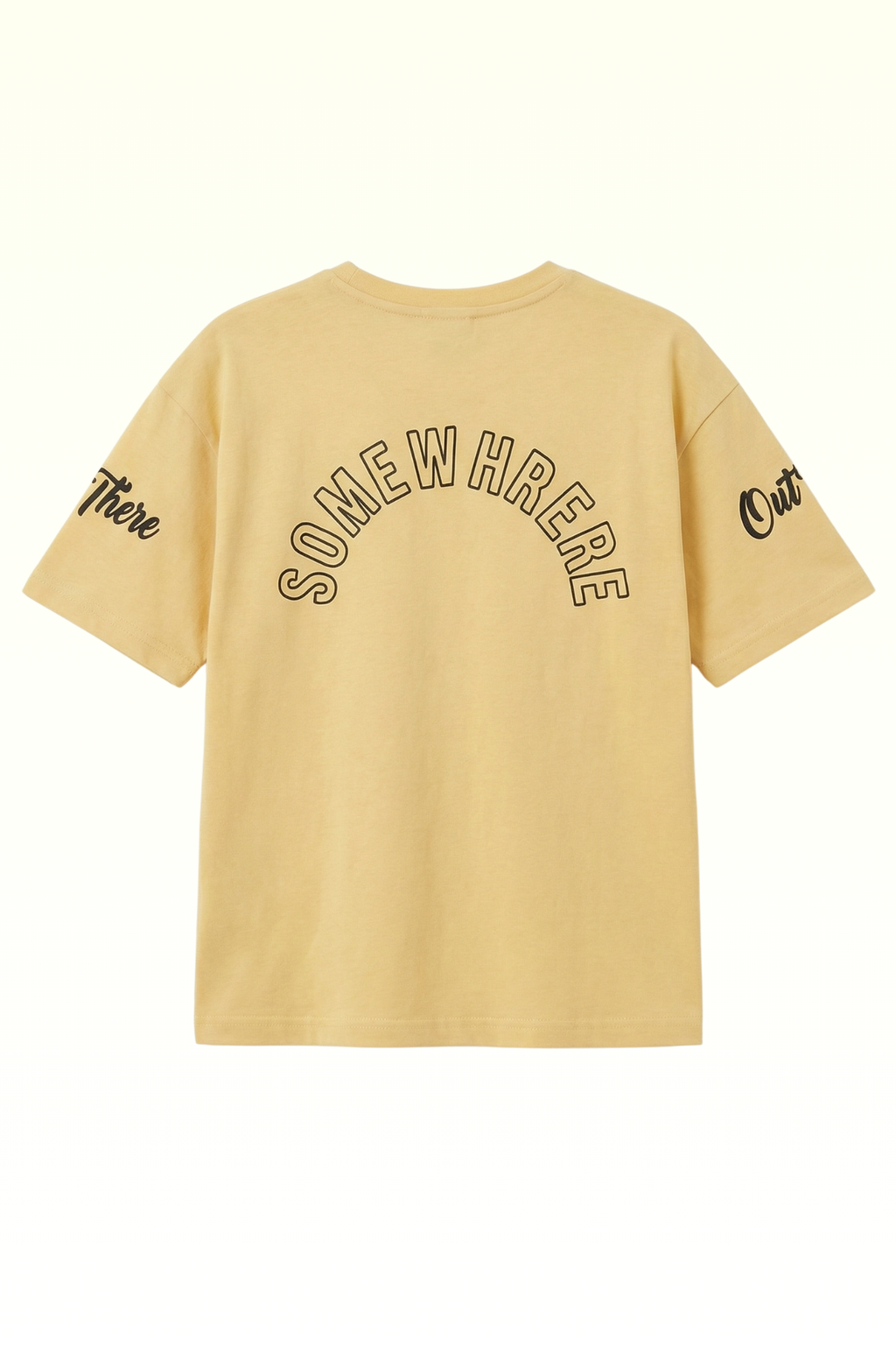 Oversize Beige Dog Printed T-shirt for Boys