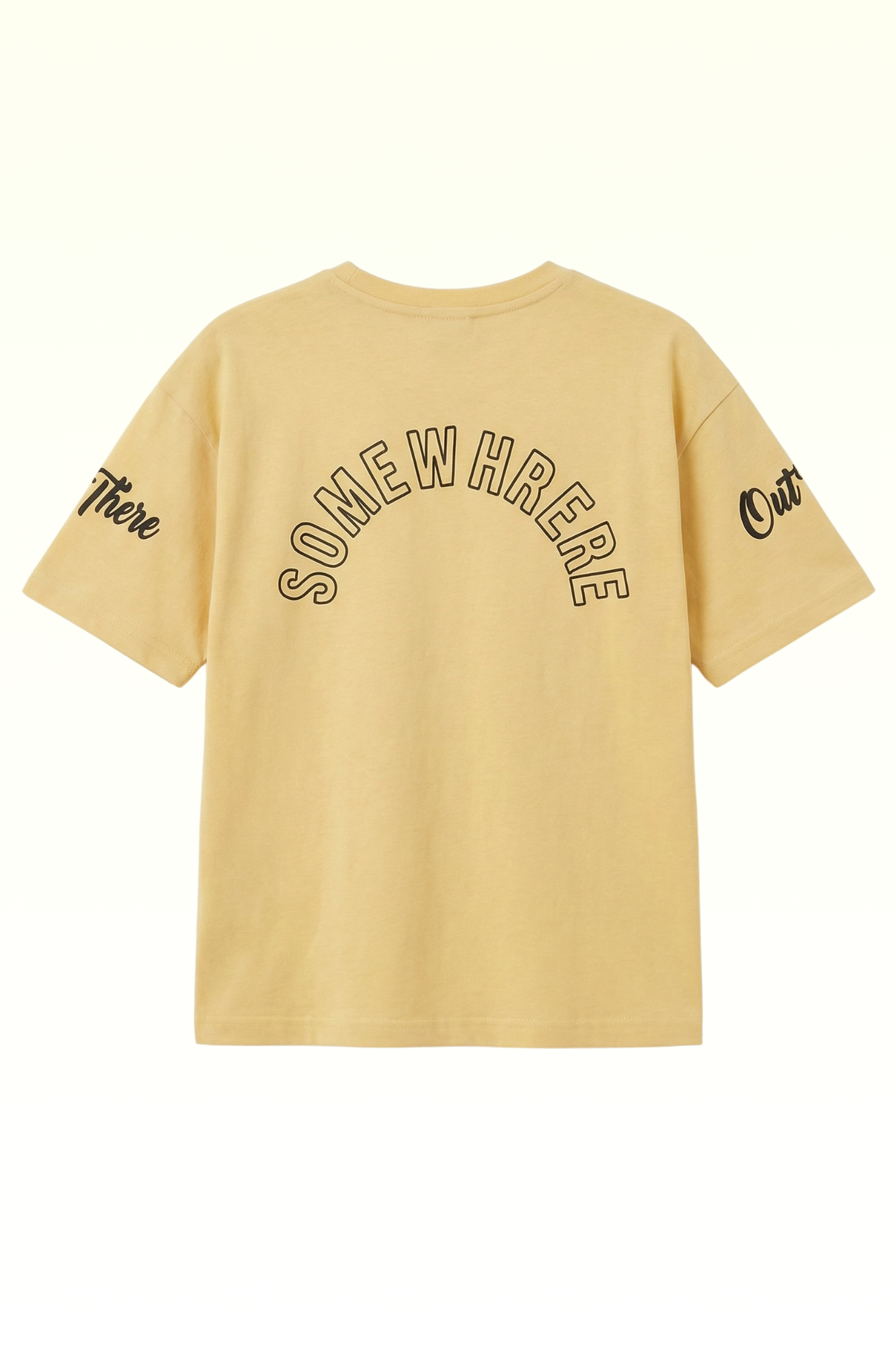 Oversize Beige Dog Printed T-shirt for Boys