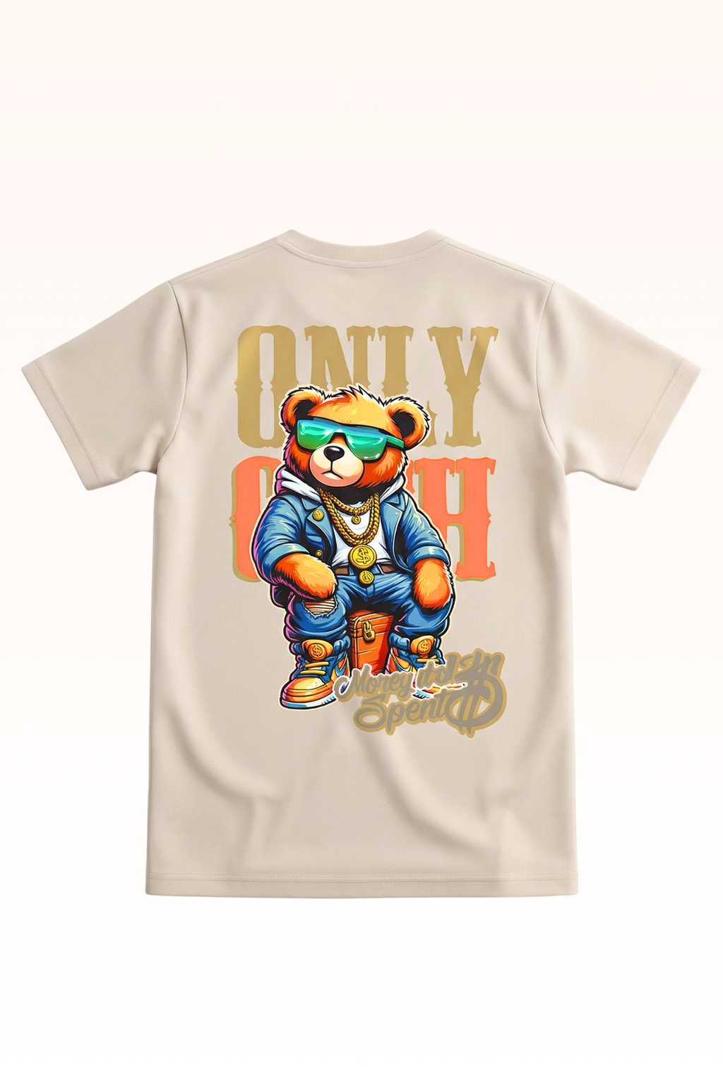 Off White Cash Printed T-shirt for Boys