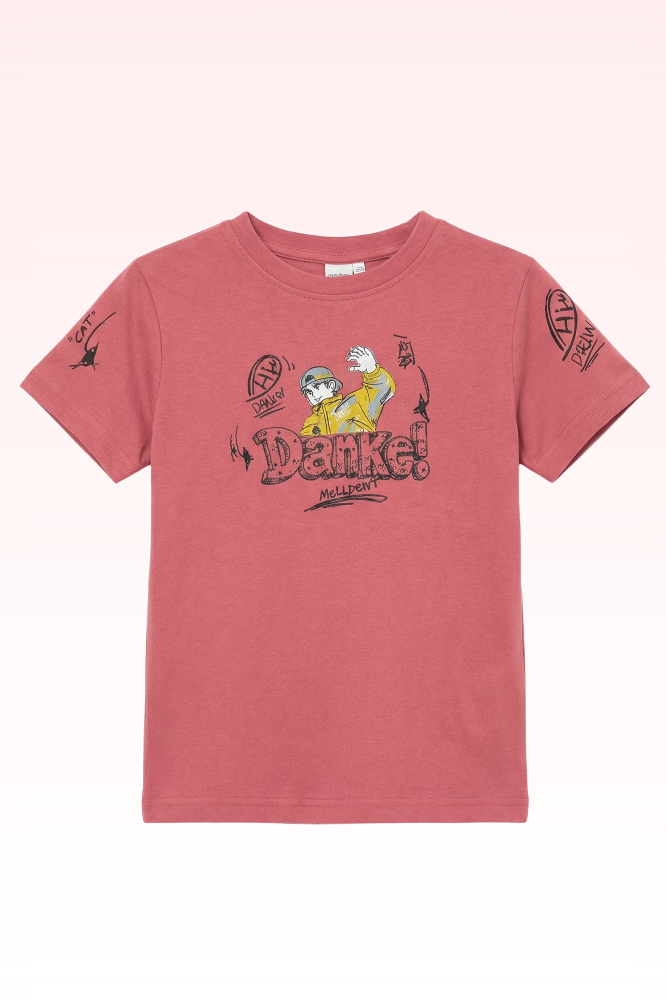 Carrot Red Printed T-shirt for Boys
