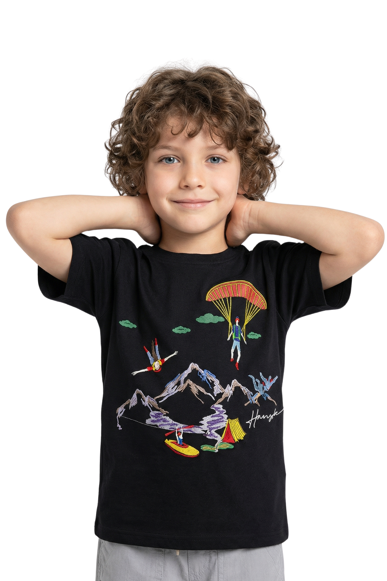 Black Mountain Print T-shirt for Boys