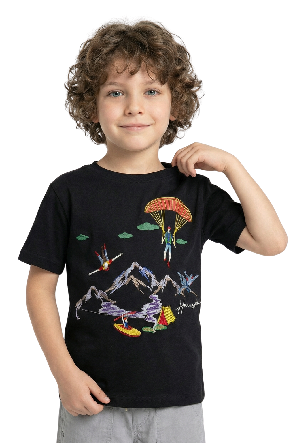 Black Mountain Print T-shirt for Boys