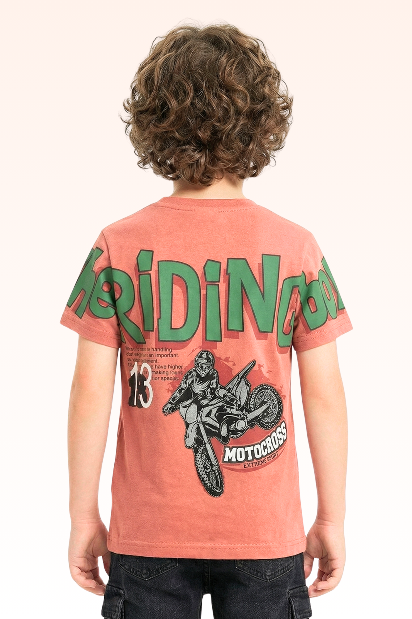Carrot Red Graphic Print T-shirt for Boys