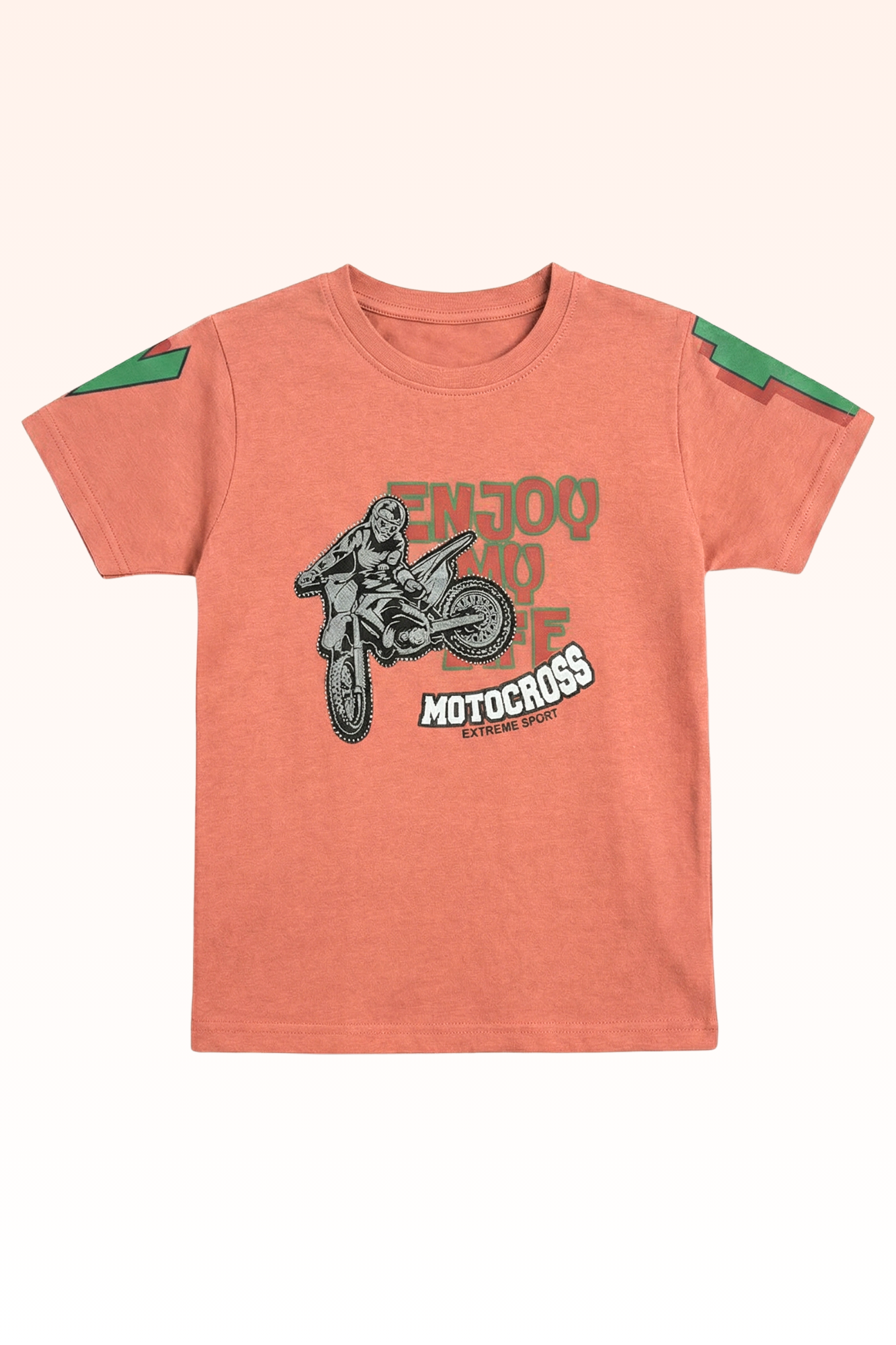 Carrot Red Graphic Print T-shirt for Boys