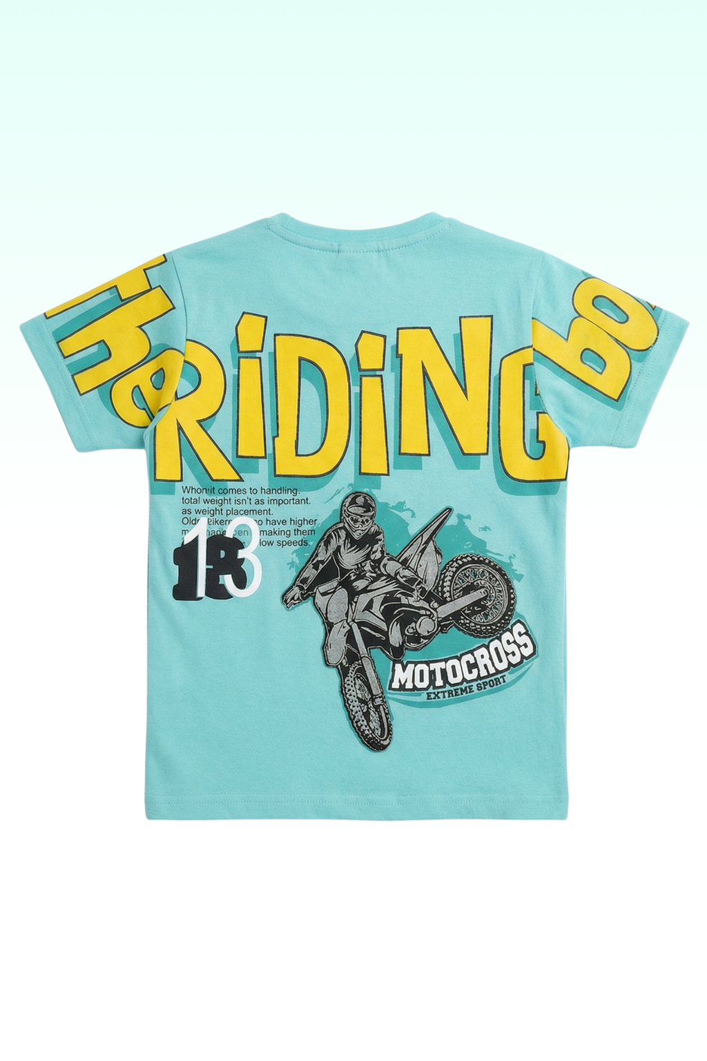 Sky Blue Graphic Print T-shirt for Boys