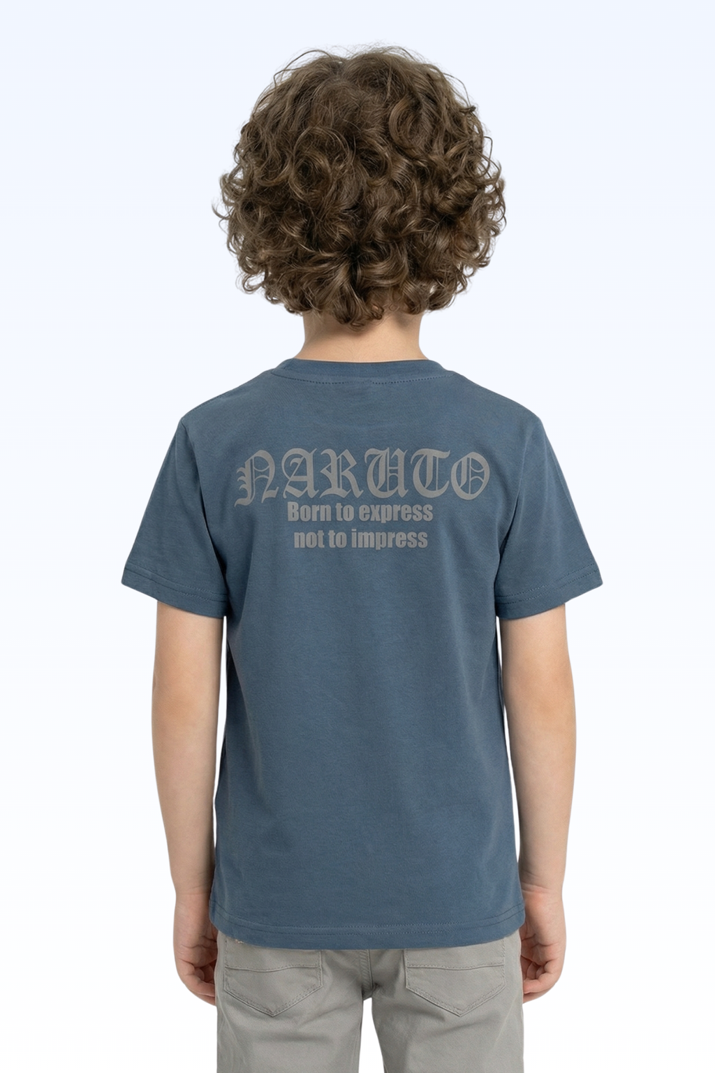 Navy Blue Graphic Print T-shirt for Boys