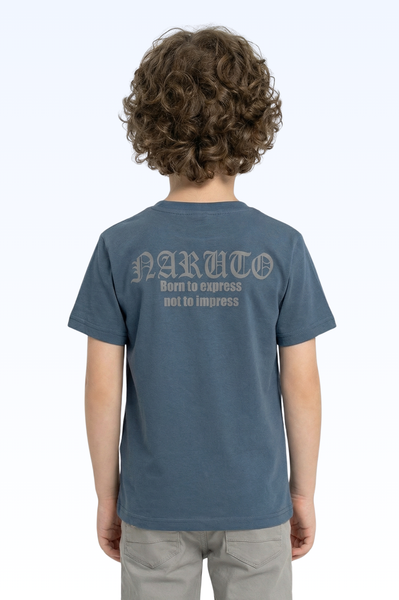 Navy Blue Graphic Print T-shirt for Boys