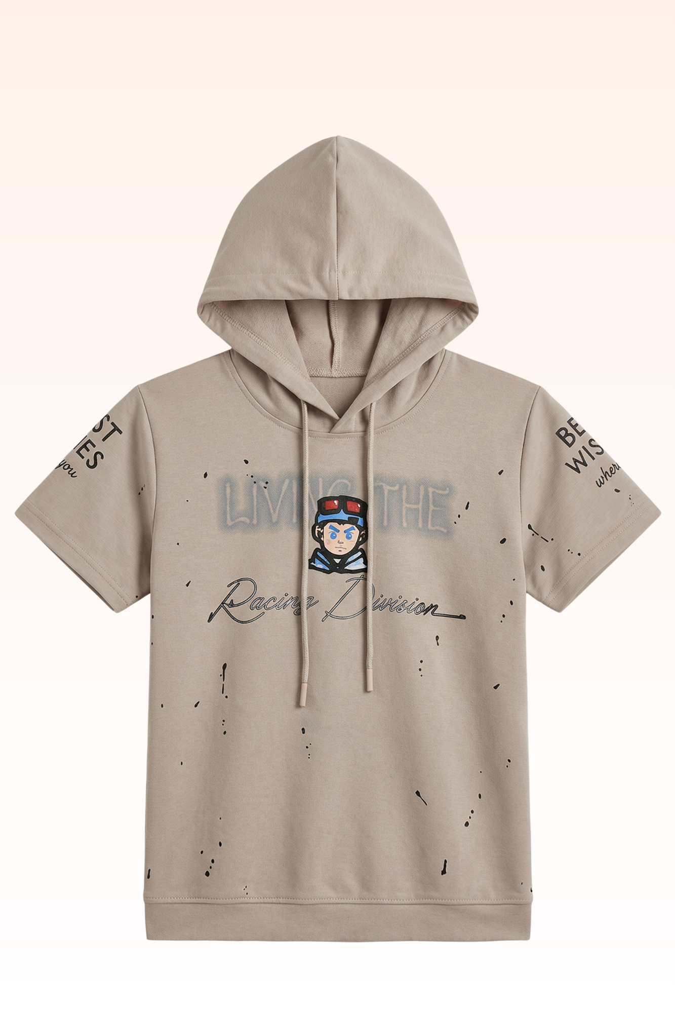 Grey Graphic Print Hoodie for Boys