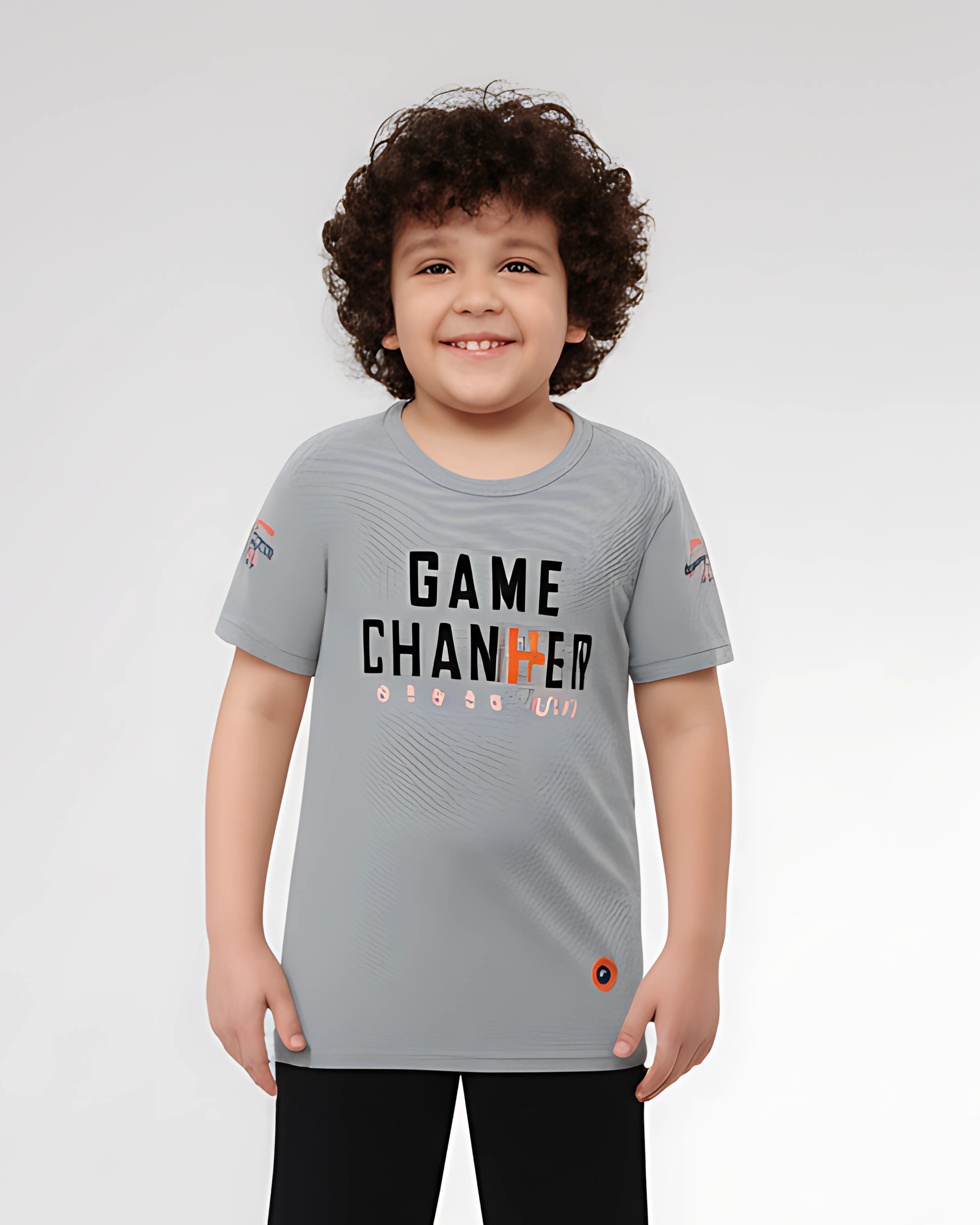 printed grey t-shirt for kids