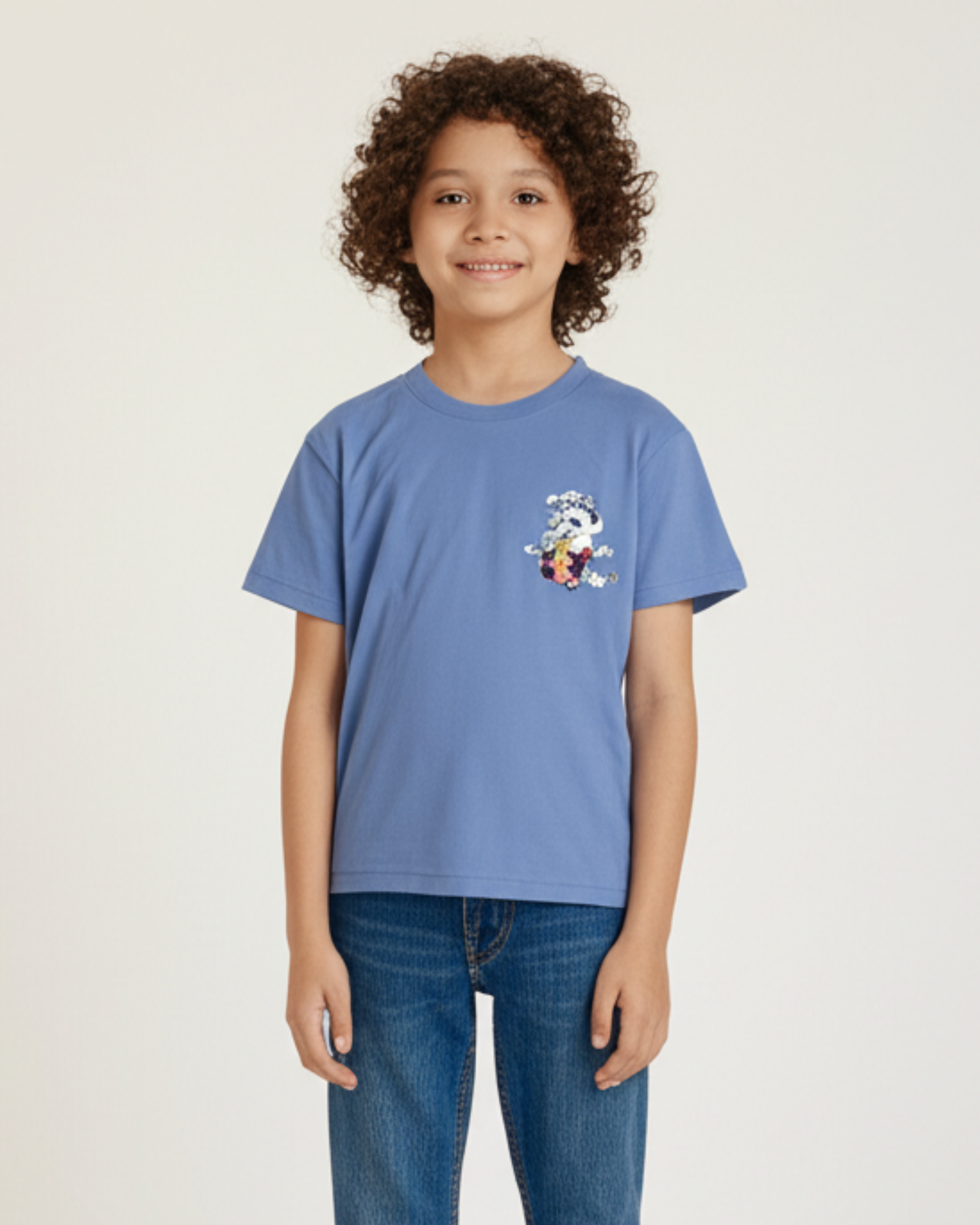 blue panda tshirt cotton