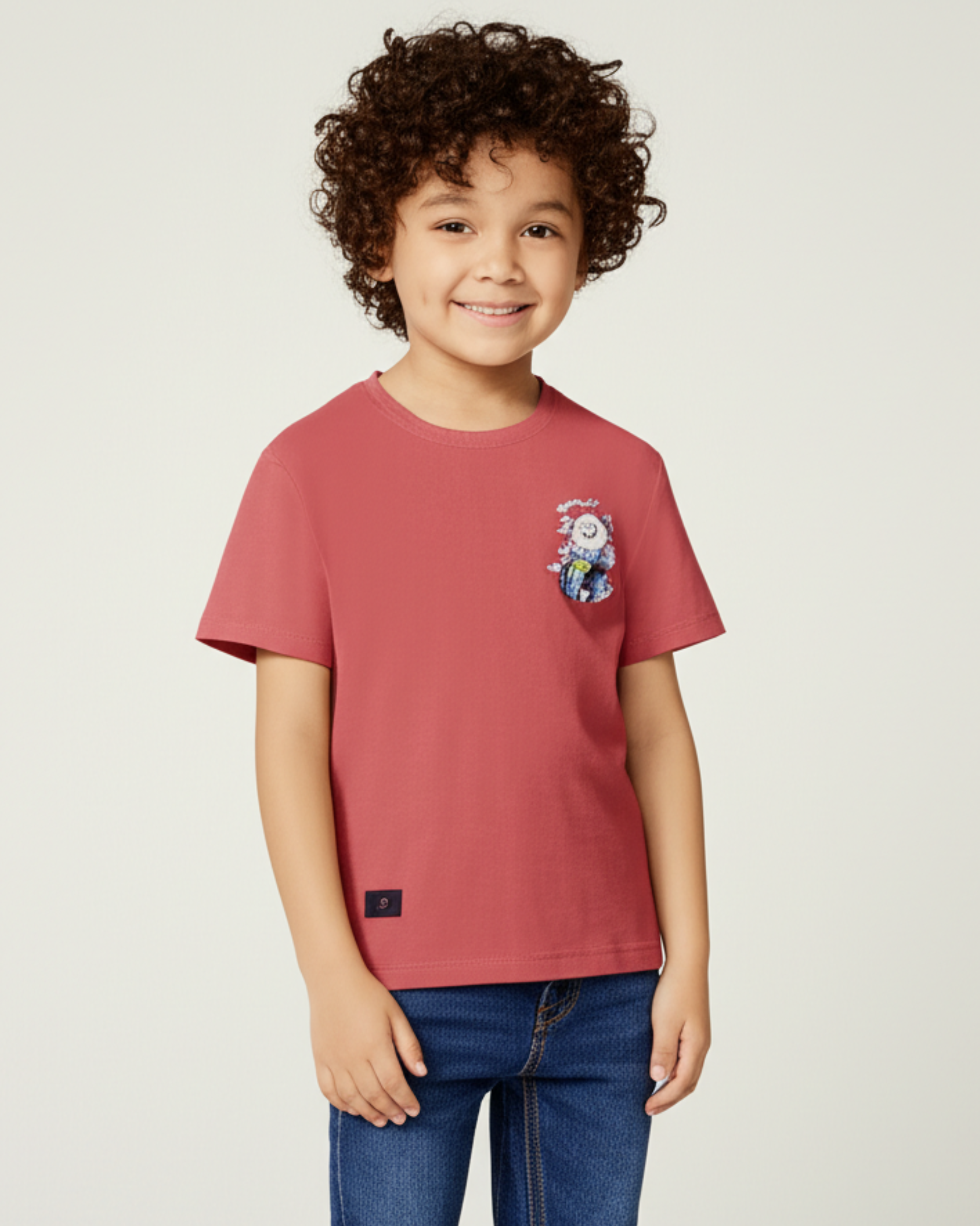 Red panda printed boys tshirt for 8-12 years