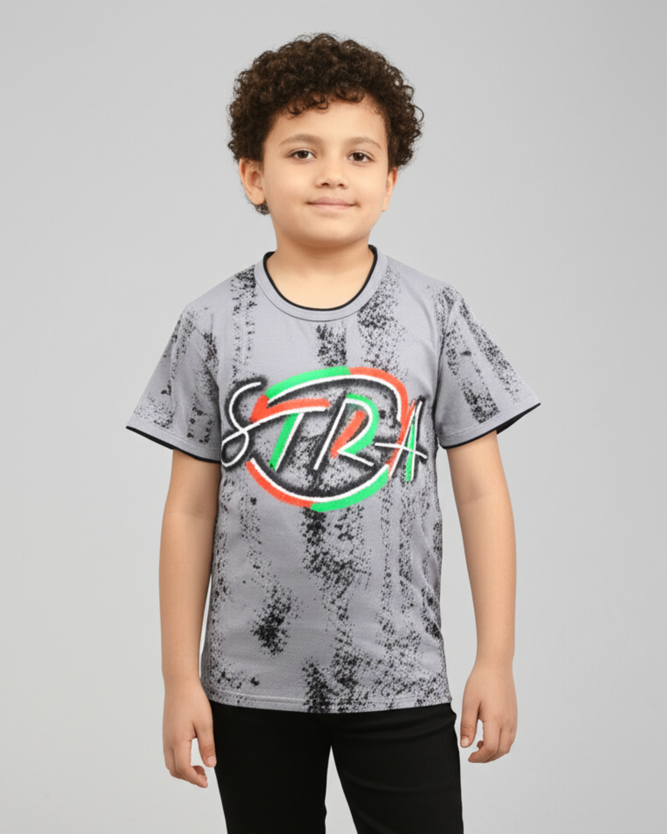 Boys Printed T-Shirt Neon Printed Cotton