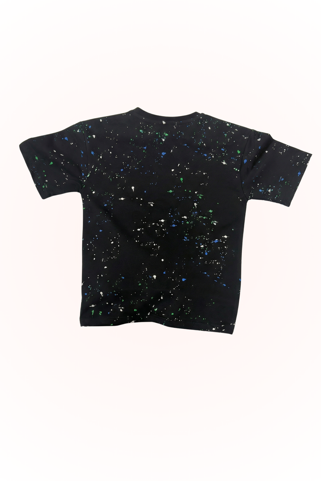 Oversize Black Galaxy Print T-shirt for Boys