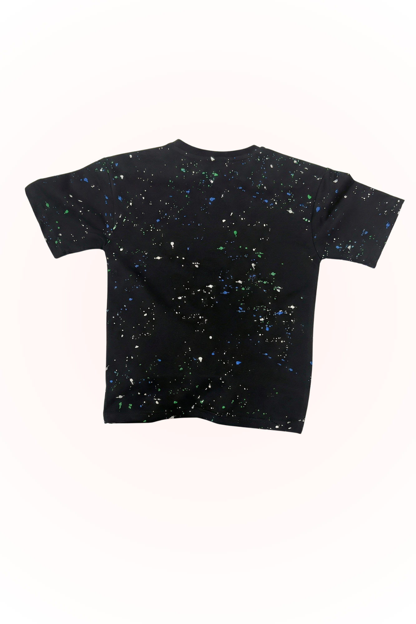 Oversize Black Galaxy Print T-shirt for Boys