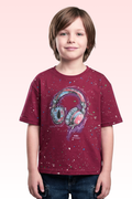 Oversize Purple Animated Print T-shirt for Boys