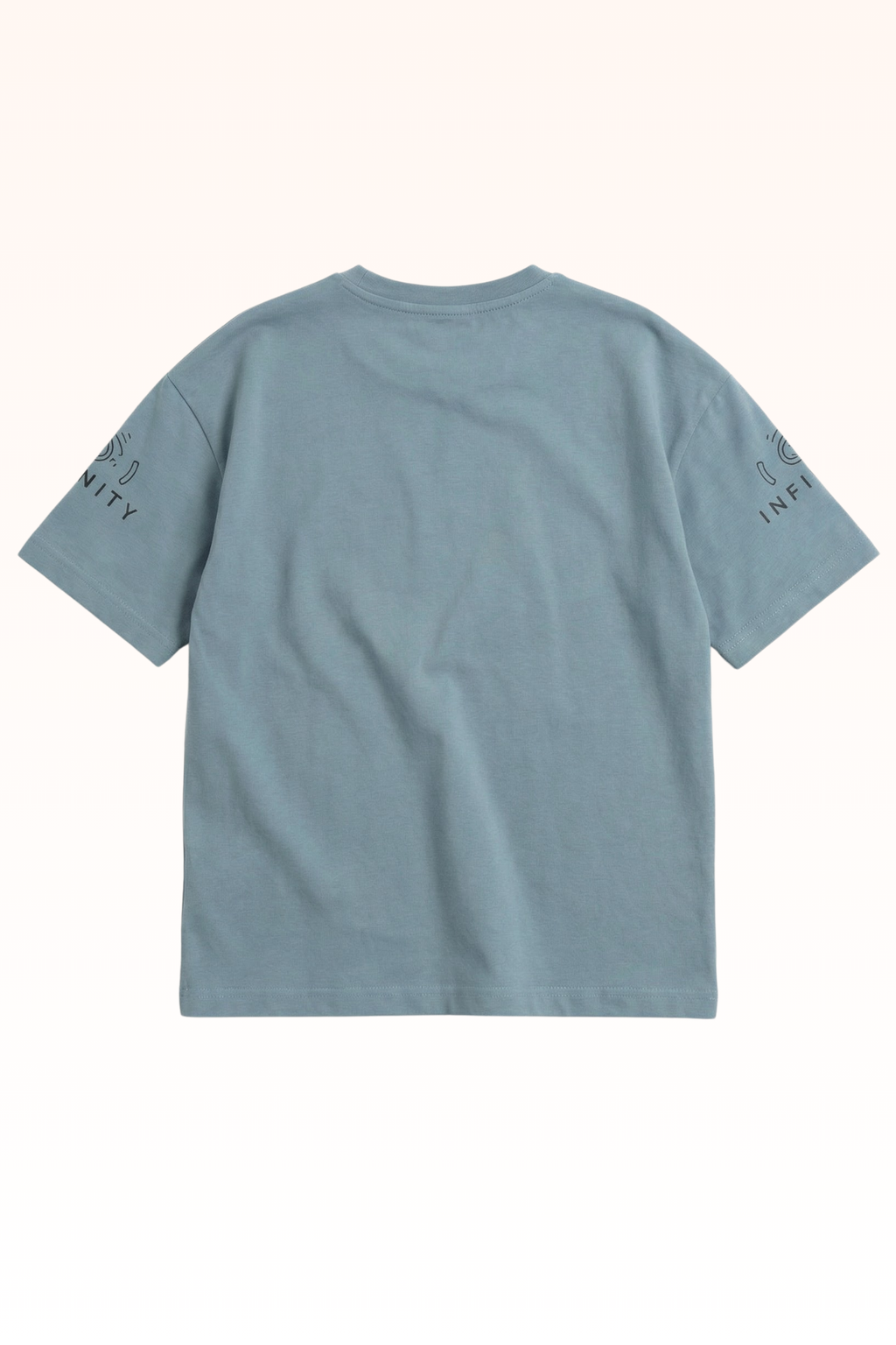 Oversize Glacier Blue Graphic Print T-shirt for Boys