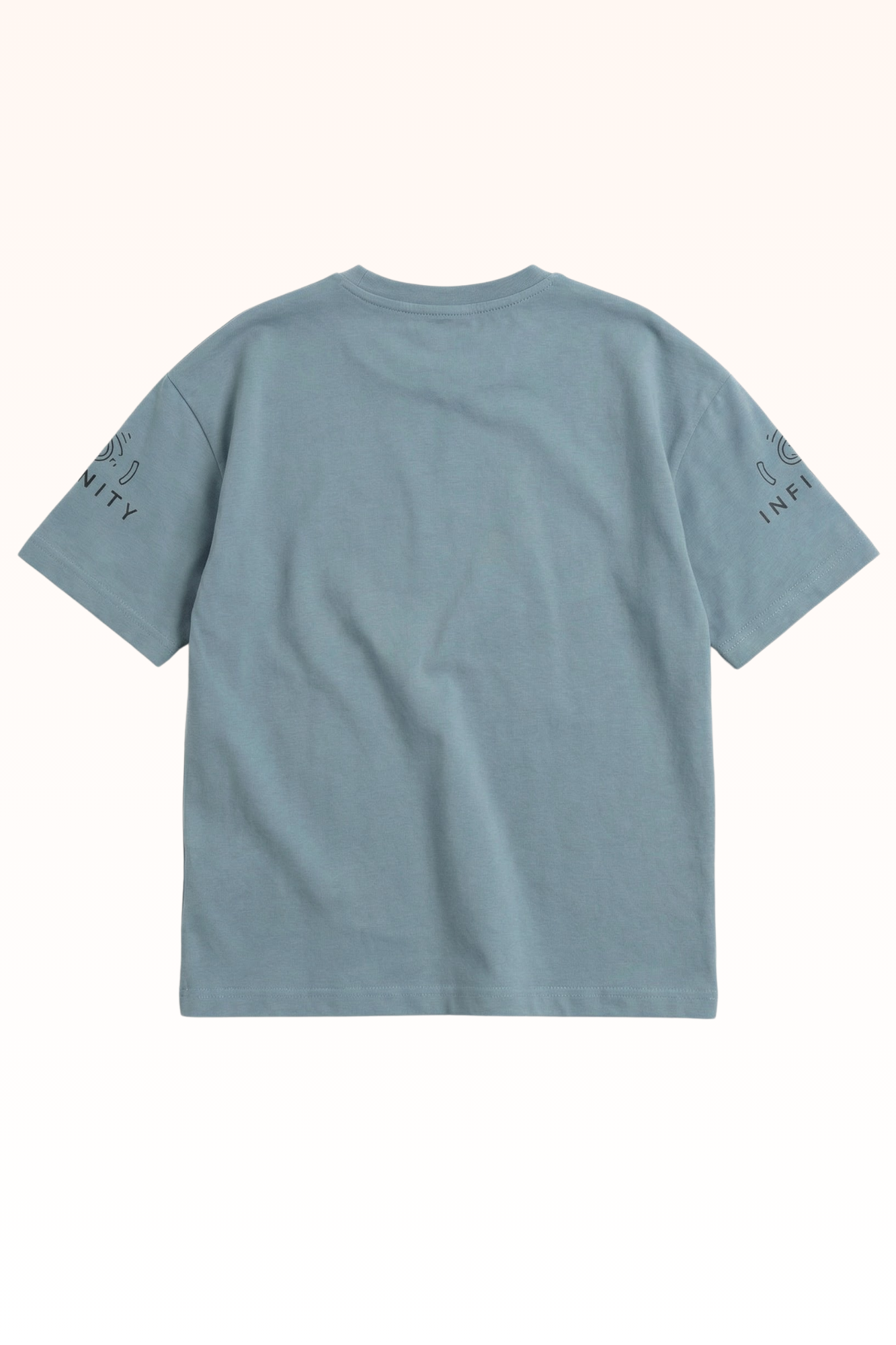 Oversize Glacier Blue Graphic Print T-shirt for Boys