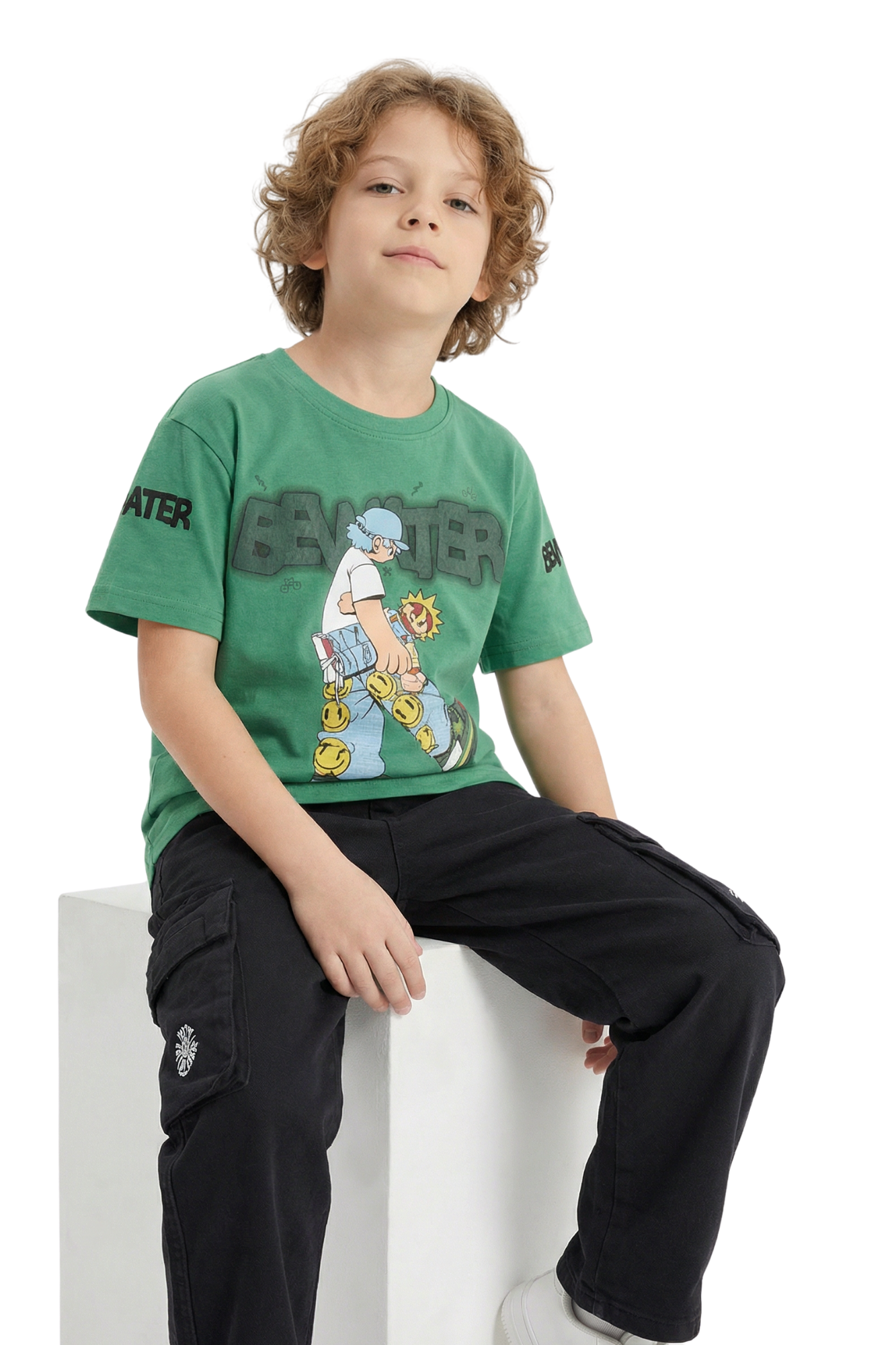 Oversize Green T-shirt for Boys
