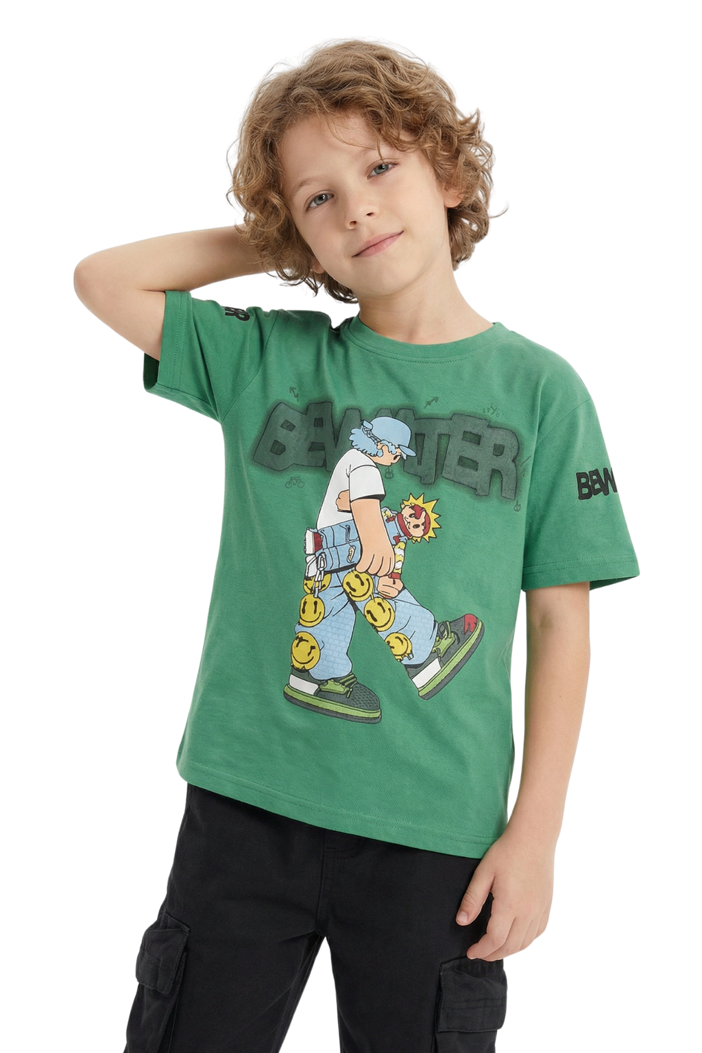 Oversize Green T-shirt for Boys