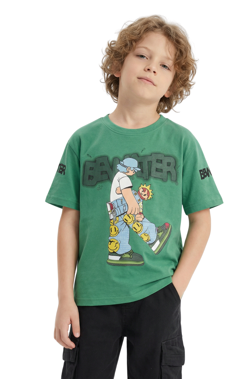 Oversize Green T-shirt for Boys